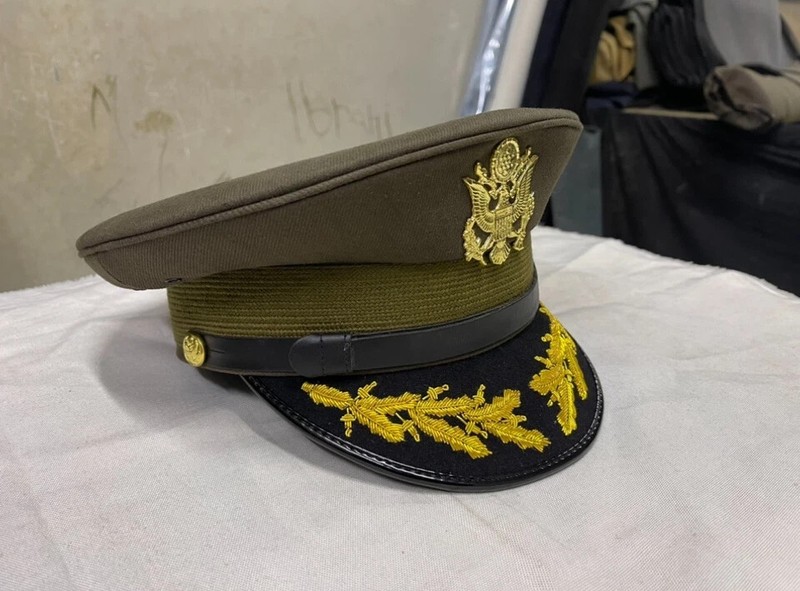 WW2 US American USAAF Army Military General Officers Crusher Visor Hat Cap gallery