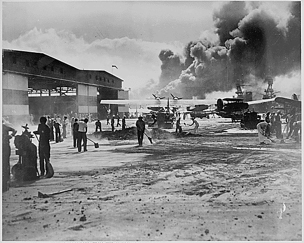 WW2 Photo Pearl Harbor Hawaii Japanese Attack Ford Island WWII PBY World War Two