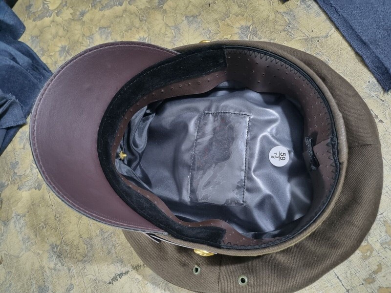 USA Military Cap U.S. Officer Visor Crusher Cap Winter (OD Green)- All Size gallery