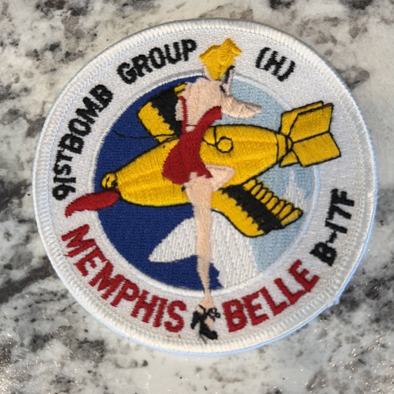 USAAF MEMPHIS BELLE B-17F / 91ST BOMB GROUP WWII SQUADRON MILITARY PATCH Rare