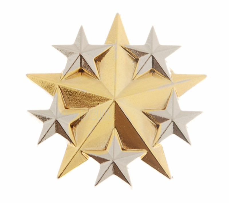 US UNITED STATES ARMY SIX STAR GENERAL RANK METAL HAT MILITARY BADGE