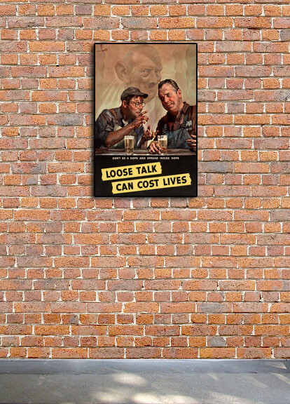 1942 “Don't Be A Dope” Loose Talk Vintage Style WW2 Poster - 24x36 gallery