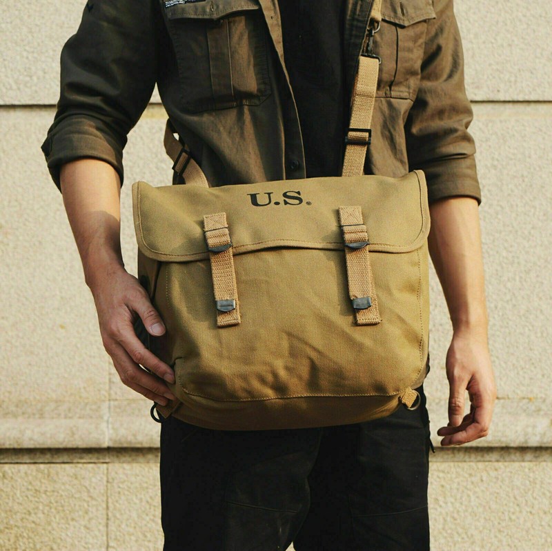 WWII WW2 US ARMY M1936 M36 MUSETTE FIELD BAG BACK PACK TOOL CANVAS HAVERSACK