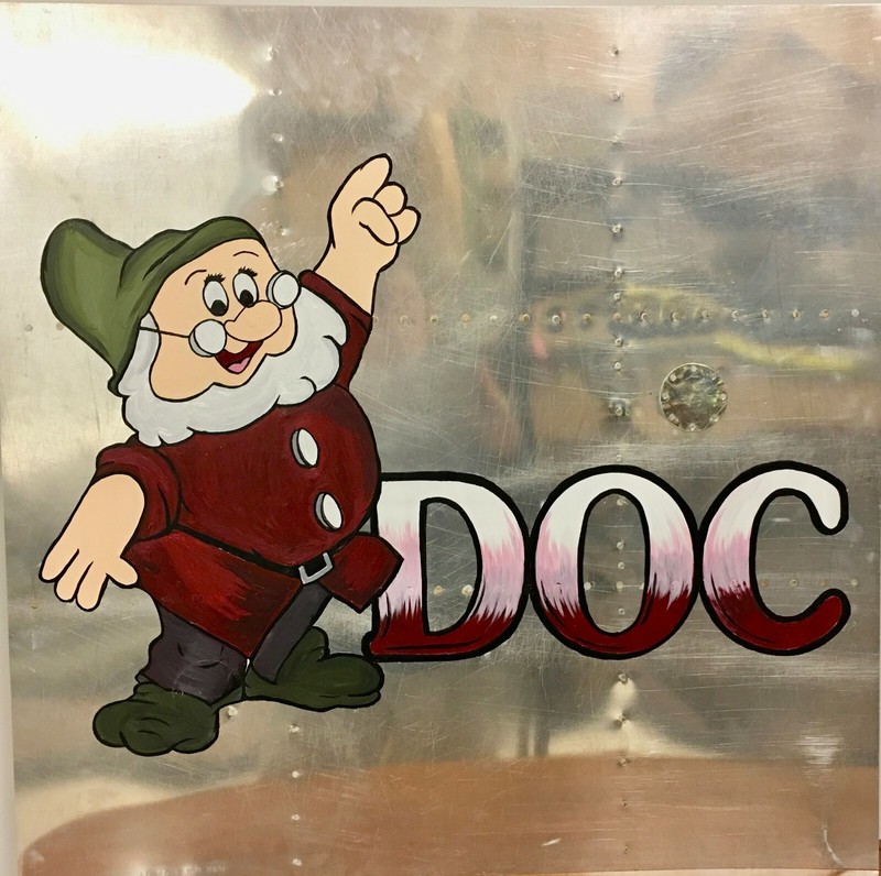 Nose Art Panel Doc of the Seven Dwarfs, Boeing B-29 Superfortress WWII NAP-0129