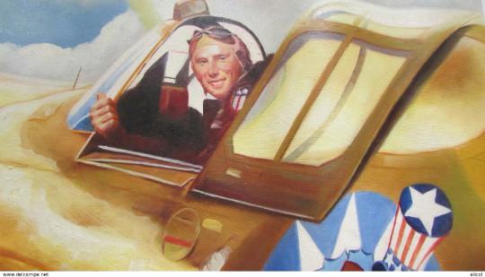 WW2 U.S. Air Force CBI Oil Painting Large Size