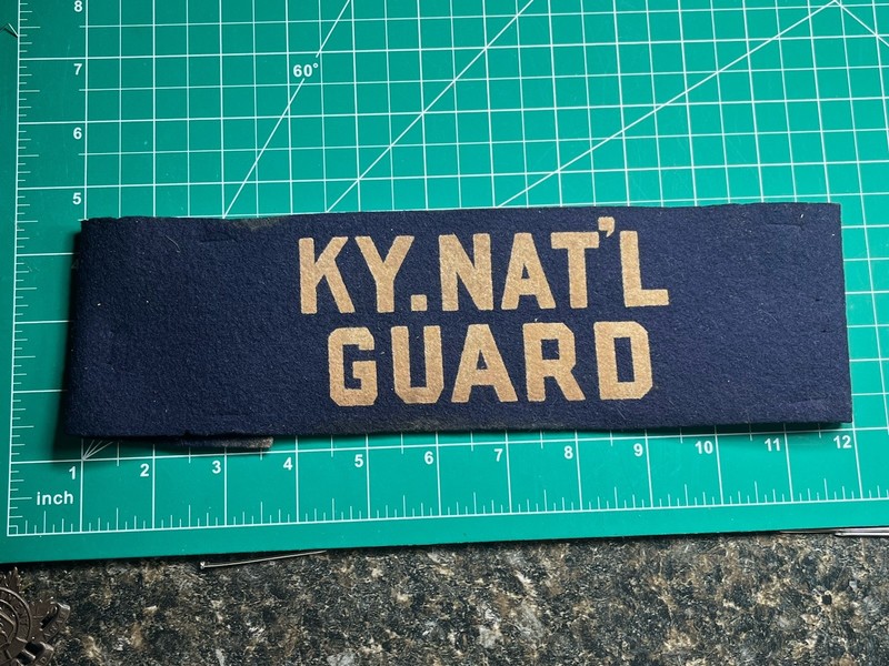 WWII Era Kentucky National Guard Armband Felt