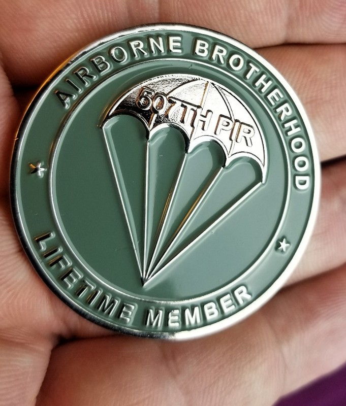 AIRBORNE JUMPSCHOOL FT BENNING 507th PIR PARACHUTE INFANTRY COIN PARATROOPER gallery