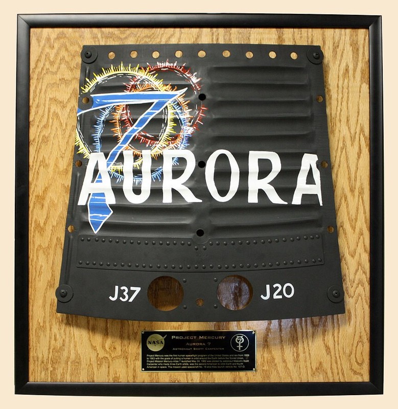 Mercury 7 “Aurora” shingle panel NASA Scott Carpenter