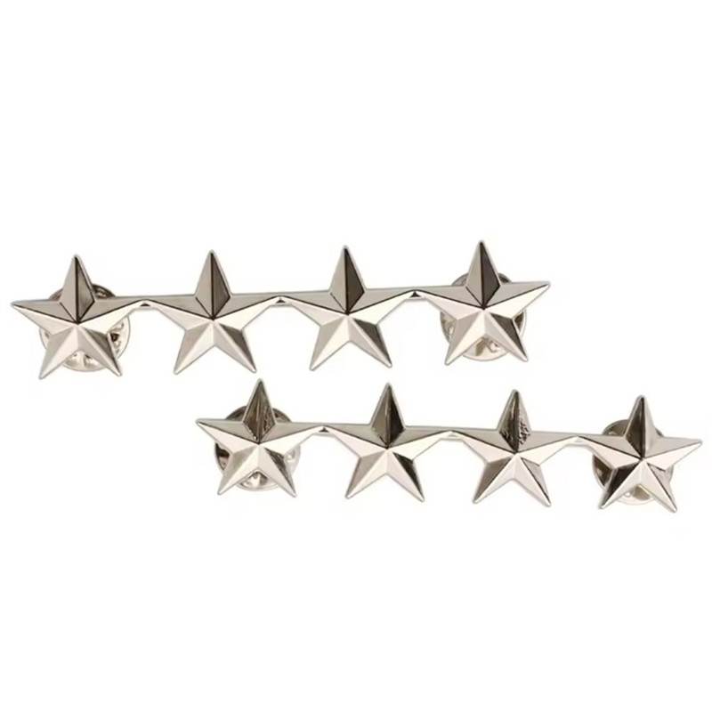 2pcs WW2 US Army Officer 4 Star General Rank Badges Pin Large – US gallery