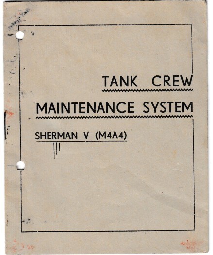 WWII WW2 British Sherman Tank M4A4 Medium Crew Maintenance System Manual PDF