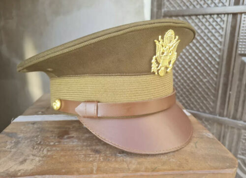U.S. WWII Officer Visor Crusher Cap: Winter (OD Green)- All Size gallery