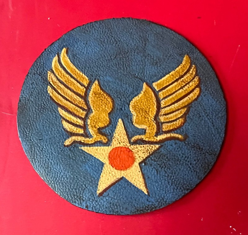 USAAF LEATHER FLIGHT JACKET WING & STAR SHOULDER PATCH