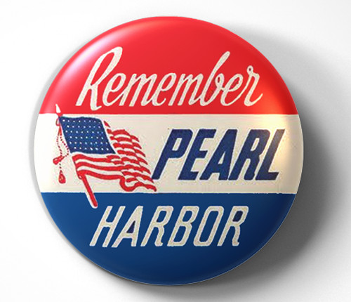 Remember Pearl Harbor WWII – pin pinback button