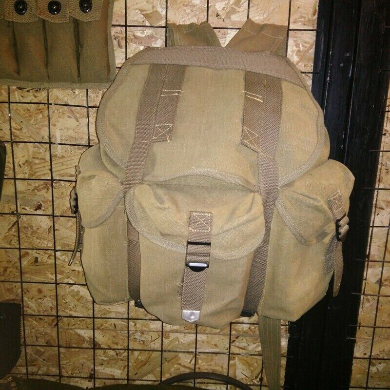 VIETNAM WAR US ARMY HAVERSACK CANVAS FIELD BAG ARMY BACKPACK LARGE KHAKI POUCH