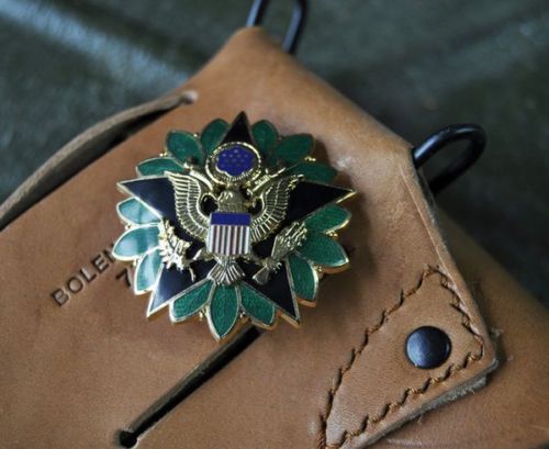 US ARMY DOD GENERAL STAFF OFFICER RANK INSIGNIA MEDAL BADGE PIN GREEN