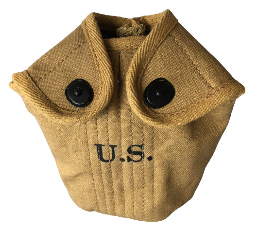U.S WW2 M1910 Canteen Water Bottle Webbing Gear Canvas Cover Reproduction- Khaki gallery