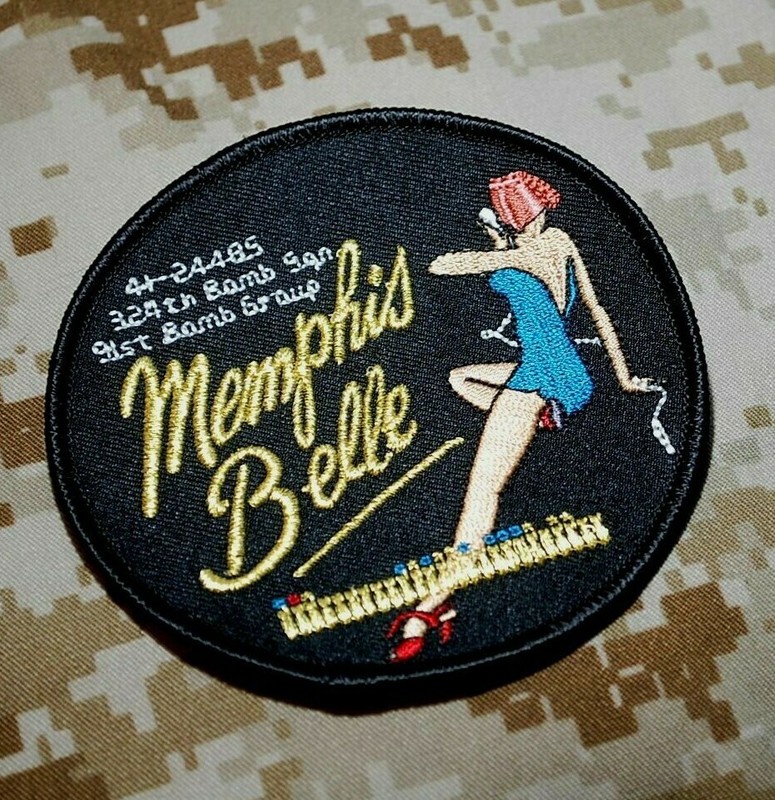 BOEING BOMBER B-17 FLYING FORTRESS 8th USAAF MEMPHIS BELLE iron-on (blue) PATCH
