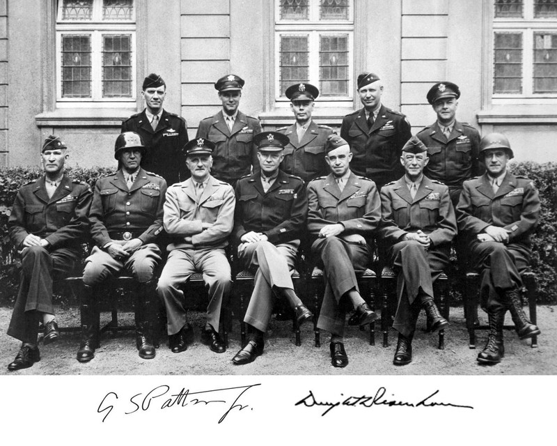 GENERAL GEORGE S. PATTON DWIGHT D. EISENHOWER WWII 8 x 10 PHOTO PICTURE pg1