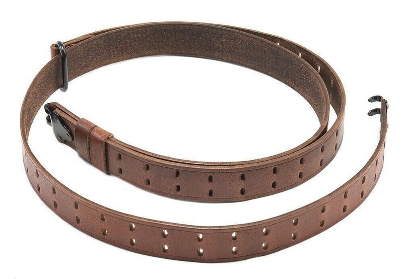 M1907 LEATHER RIFLE SLING Dated 1944 M1 GARAND SPRINGFIELD Drum Dyed Leather gallery