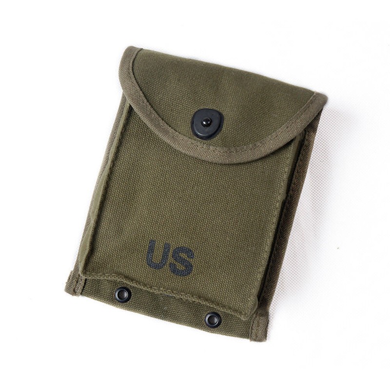 KOREAN WAR WW2 US ARMY 30RD M1 CARBINE MAGAZINE POUCH ARMY OLIVE CANVAS POUCH