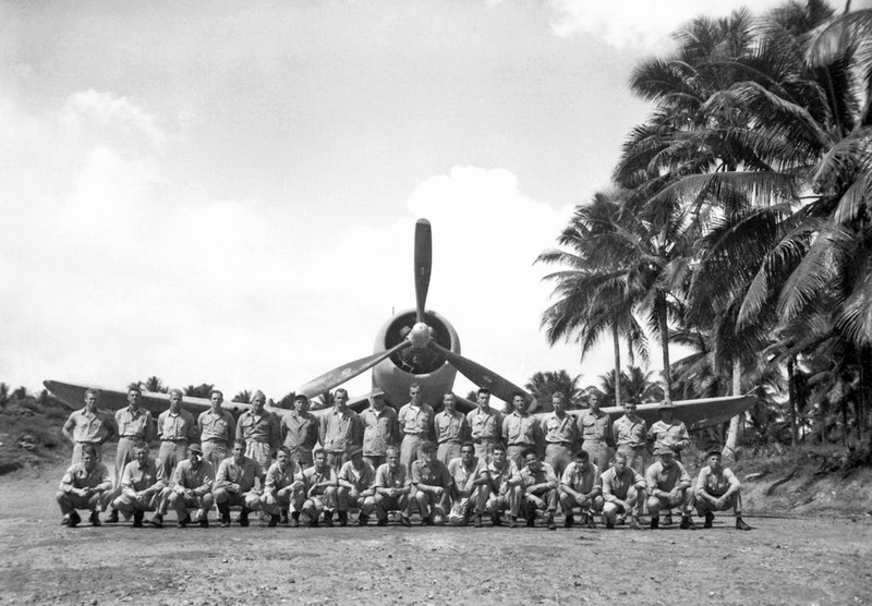 VMF 214 Black Sheep Squadron at Espiritu Santo. September 7, 13 x 19 Photograph