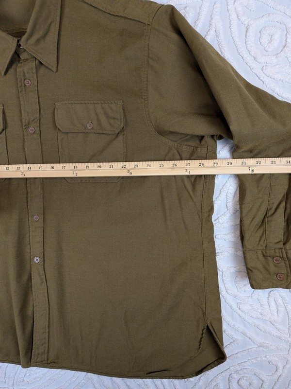 Reproduction WHAT PRICE GLORY WW2 Army Wool Field Shirt Mens XXL 19x36 100% Wool gallery
