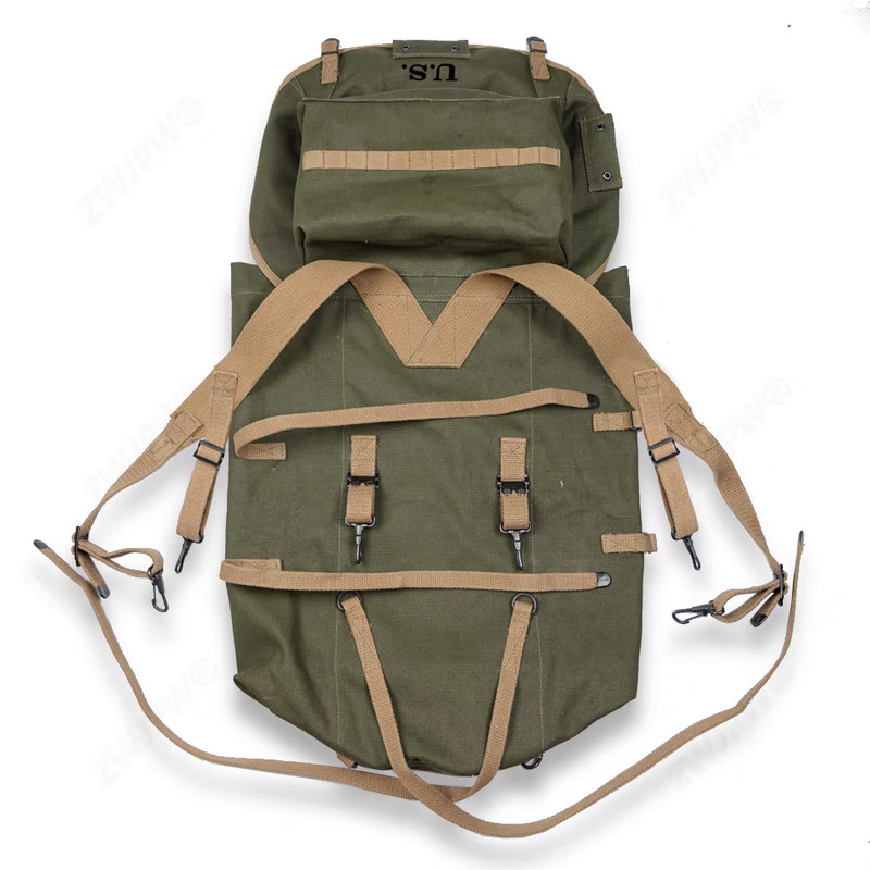 WWII US Army M1943 Field Pack Backpack M-1943 Canvas Bag gallery