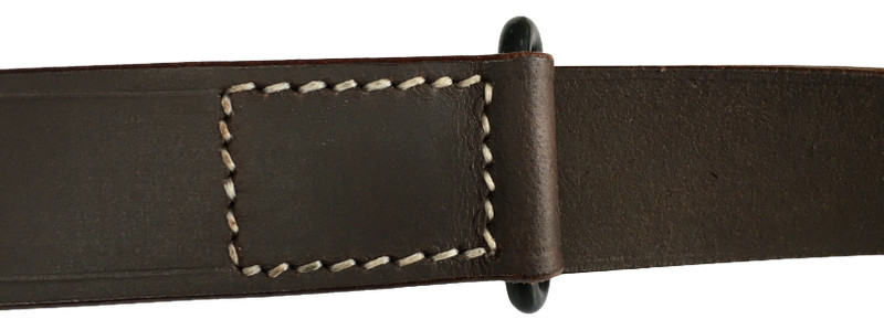 WW2 M1 Garand 1907 Oil Pull-Up Drum Dyed Leather Sling-Dark Brown gallery