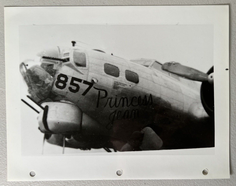 WWII B&W 8x10 Glossy Reprint Fighter #857 Princess Jean Fighter Plane