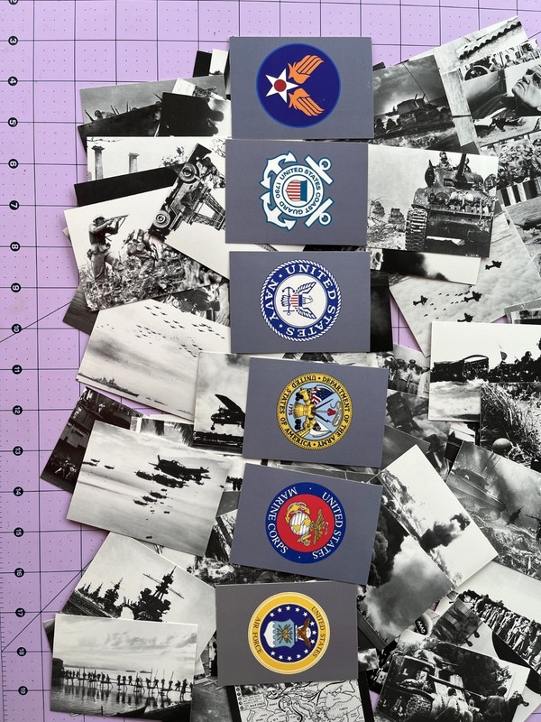 World War II 100 Trading Cards USS Arizona Enola Gay Utah Patton Free Ship USA gallery