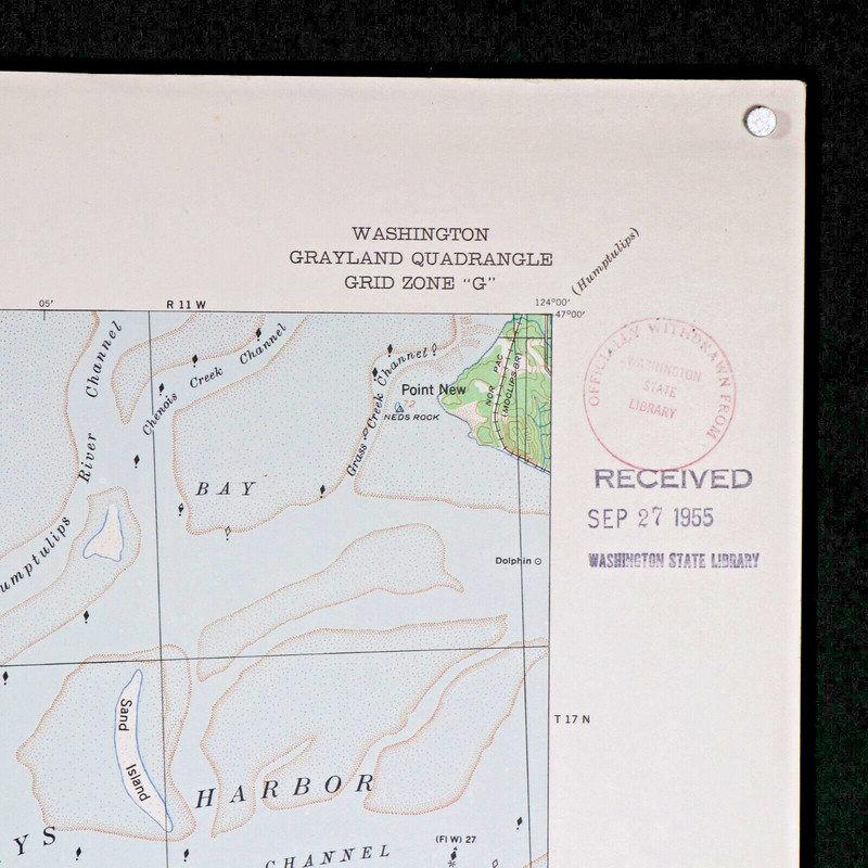 Corps of Engineers US Army Tactical Map Scale 1/62500 Military Grayland WA 1941 gallery
