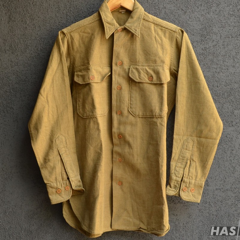 US ARMY COMBAT FIELD WOOL WINTER SHIRT-SIZE 33