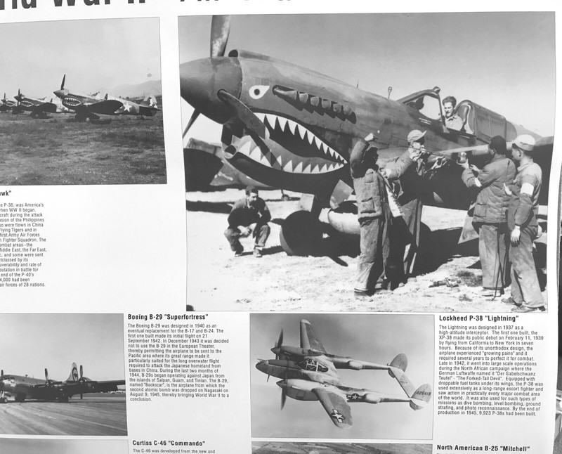 WWII Air War in Pacific Poster, USAF Museum, Flying Tiger, B-29, P-40, B-25 more gallery