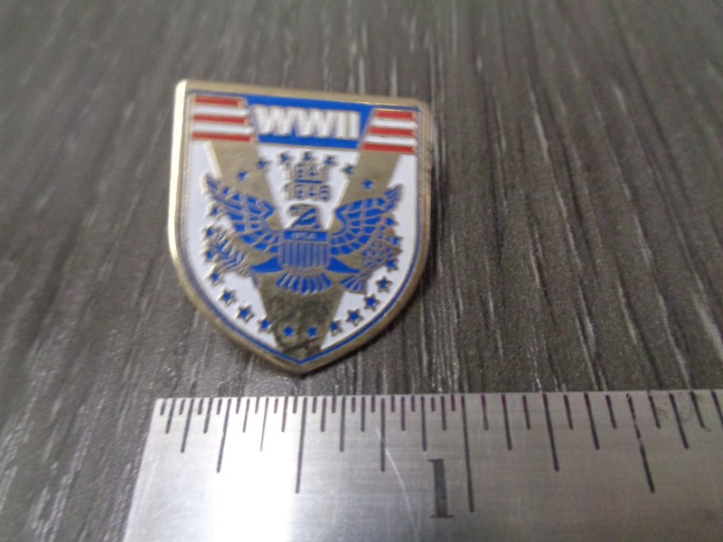 WWII World War II 1941-1946 eagle logo Vintage Badge pin gallery