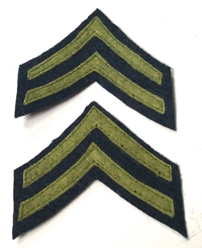 WWII US CORPORAL NCO SLEEVE RANK CHEVRONS