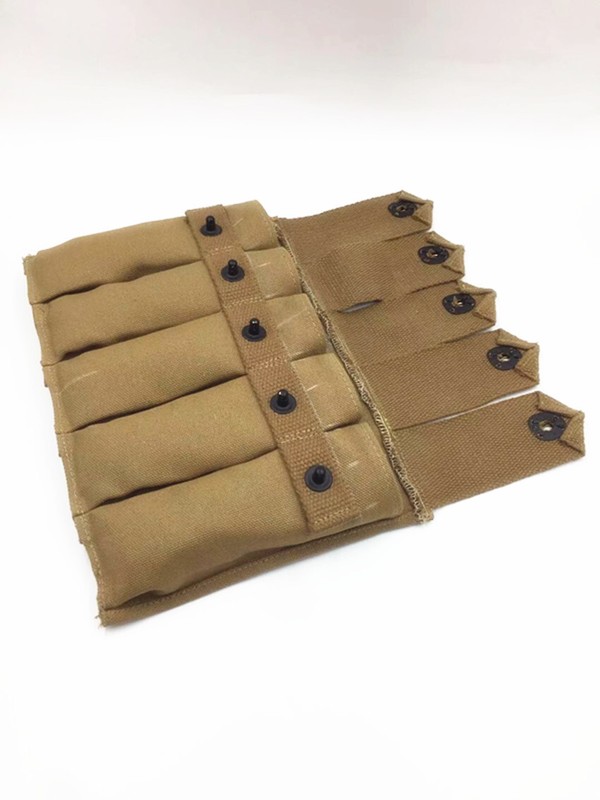 Repro WWII WW2 US ARMY Military Thompson 5 Cell 20rd Magazine Pouch Ammo Bag gallery