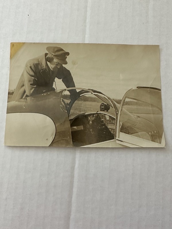 WW2 WWII Photo World War US Pilot Airplane 2 Pieces Black White Original gallery