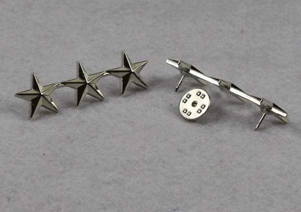WW2 Pair Of WW2 US Army Officer 3 Star Lieutenant General Rank Badges Pin – US11 gallery