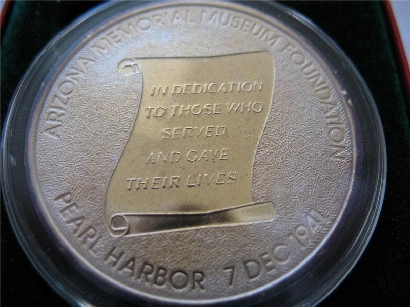 1+.OZ.999 SILVER COIN GOLD FINISH WWII DEC 7 1941 PEARL HARBOR USS PENNSYLVINIA gallery