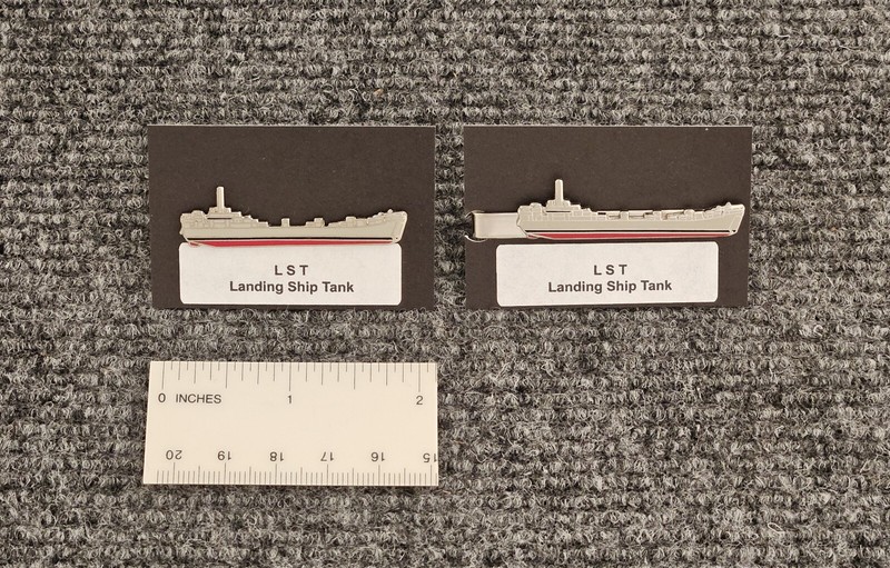 US Navy LST – Landing Ship Tank Enamel Lapel Pin & Tie Bar – Gator Navy