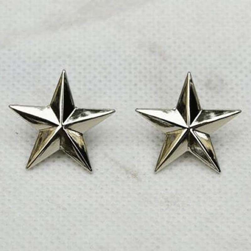 WW2 US Army One Star Brigadier General Rank Insignia Badges 2pcs