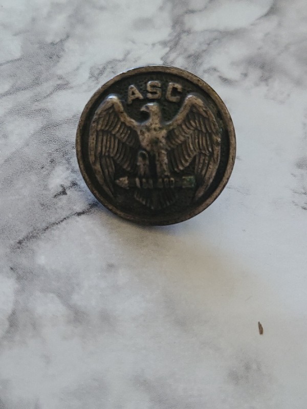 WW 2 US Army ASC Button Army Service corp 7/8 “