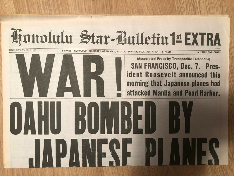 1941 Honolulu Star- Bulletin 12/07/1941 1st EXTRA