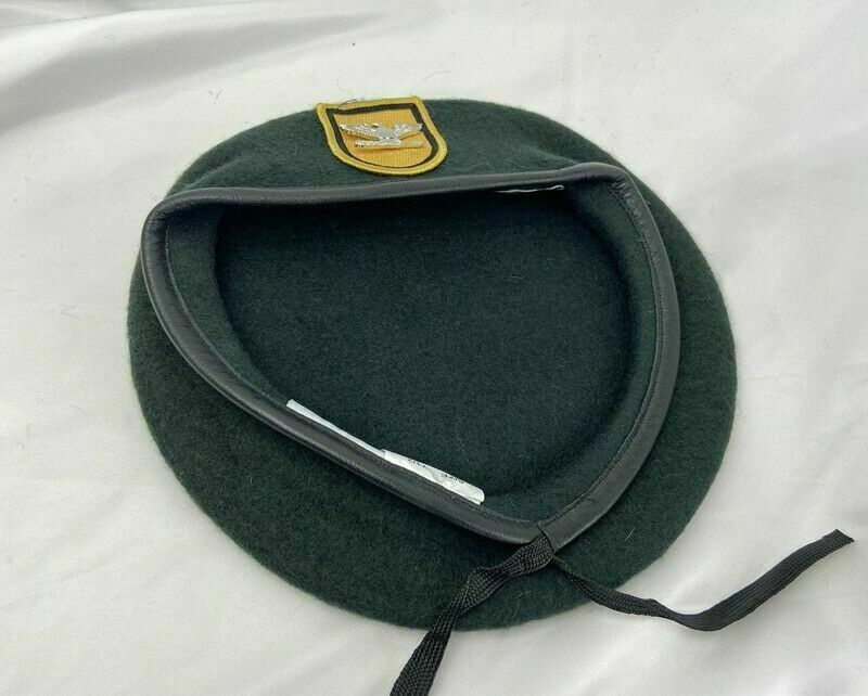 7-3/8 US ARMY 1TH SPECIAL FORCES GROUP BLACKISH GREEN COLONEL WOOL BERET CAP gallery
