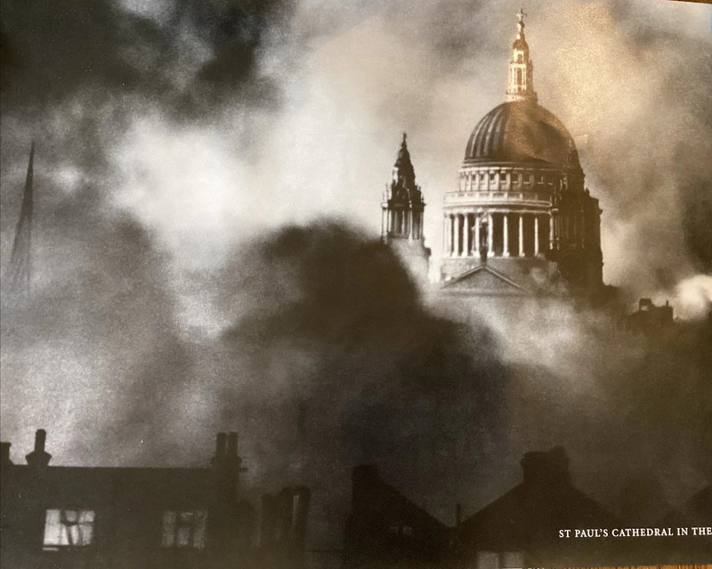 Poster Blitz St Paul's Cathedral German Bombing Print 1940 World War II 17x25” gallery