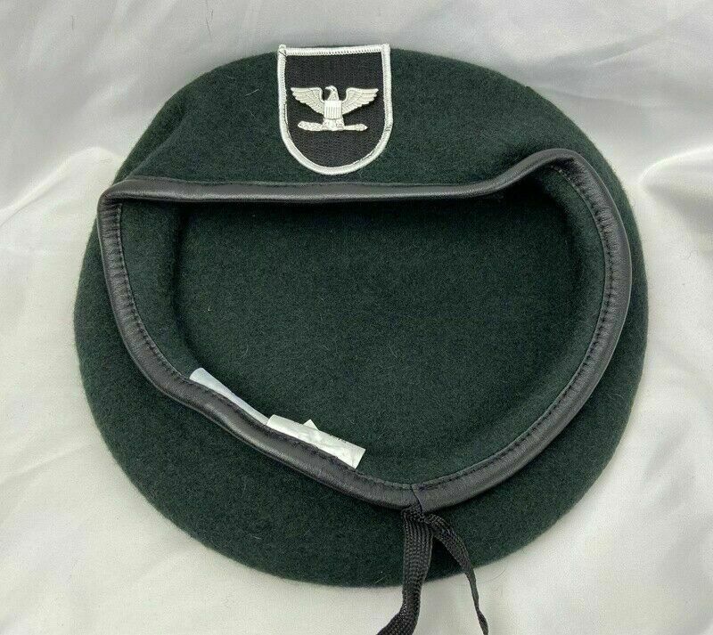 7-1/4 US ARMY 5TH SPECIAL FORCES GROUP BLACKISH GREEN Colonel BERET CAP HAT
