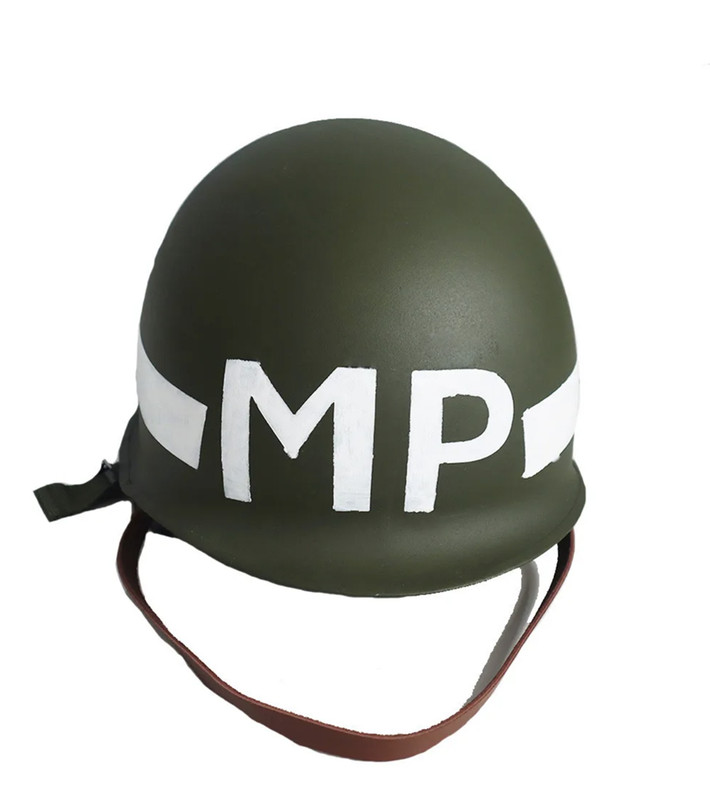 WWII US Military Policeman Helmets M1 MP, Double Layer Steel Helmet Replica