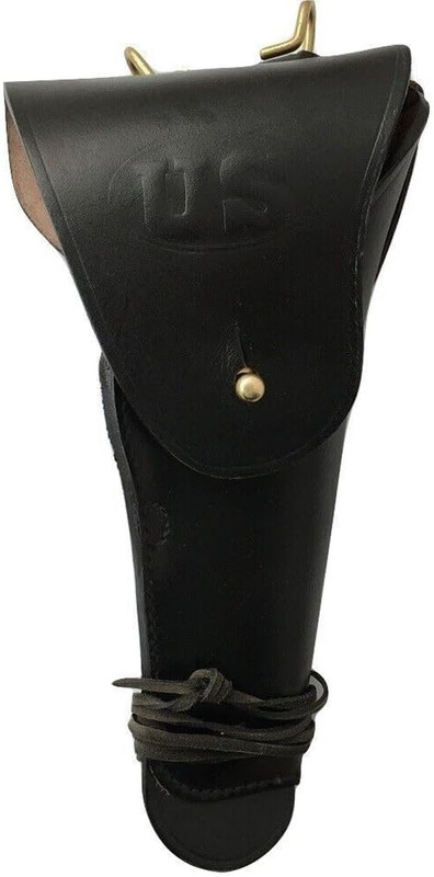 WWII Leather Utility Colt .45 M1911 Hip Holster Embossed US Holster Flap with Br