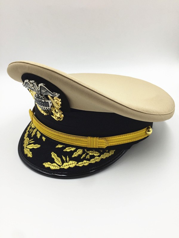 US Naval Commander Cap Admiral Hat Captain Officer Men Military gallery