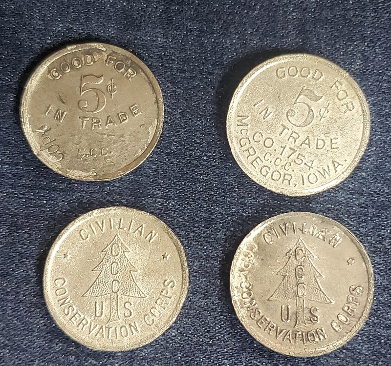 C.C.C., Civilian Conservation Corps Canteen token gallery